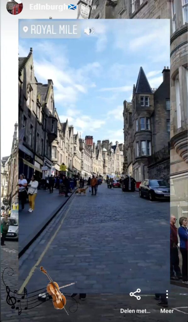 Edinburgh story for Instagram