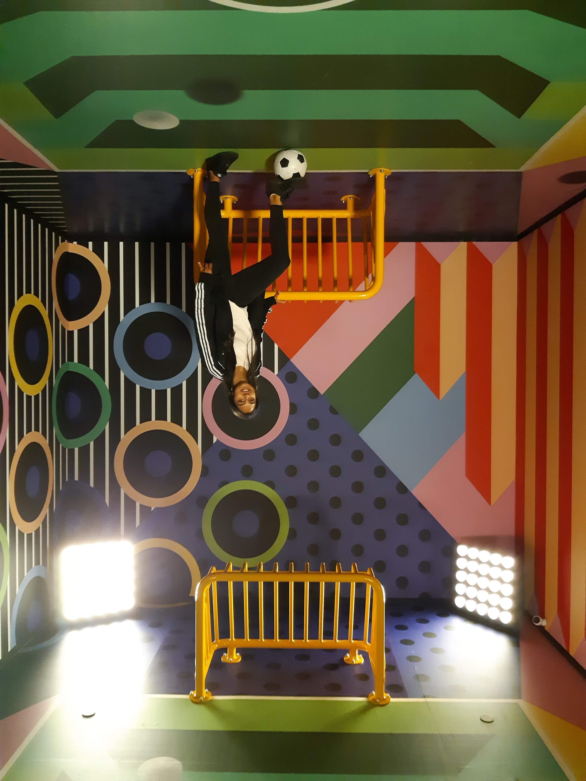 Upside Down museum Amsterdam - football room